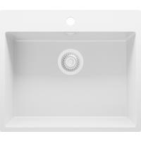 SPÜLBECKEN Riga, 2-er set Alles Weiß 58/50 cm 1 Becken + Ablauf-Set ab 60er Unterschrank - Weiß, Kunststoff (58/20/50cm) - Primagran