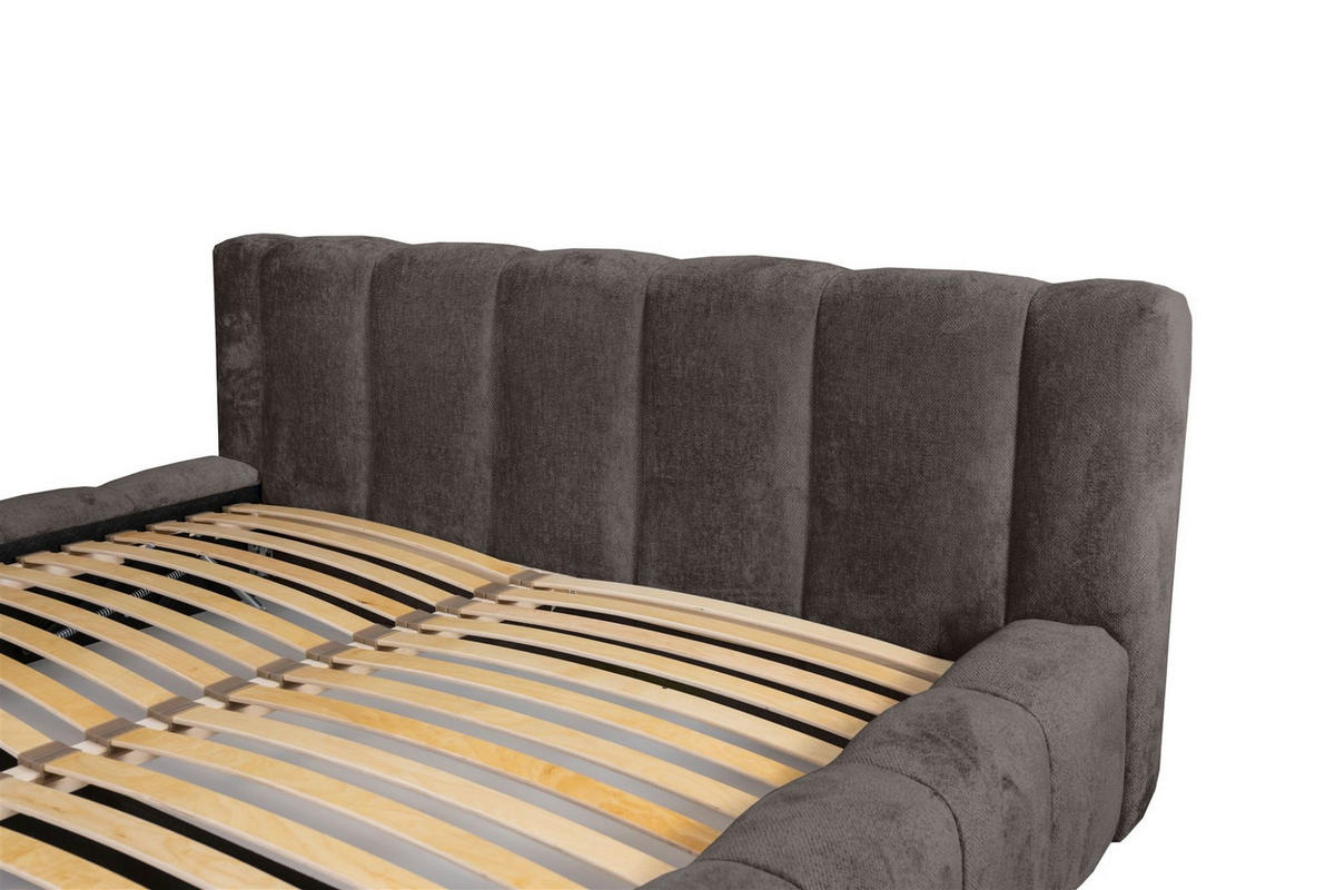 POLSTERBETT Hailey In Tender Way - Anthrazit, Holzwerkstoff/Textil (140/200cm) - Fun Möbel