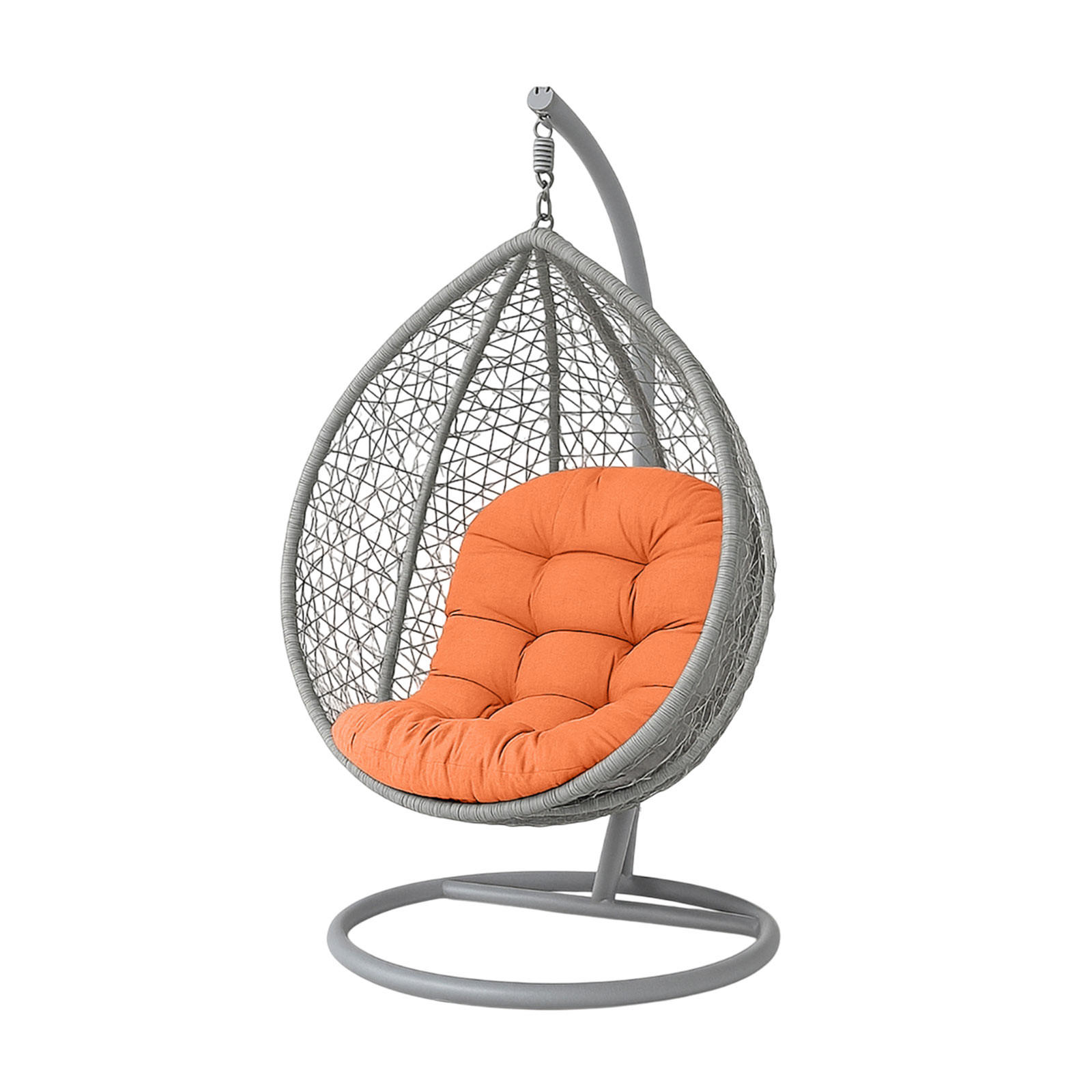 HÄNGESESSEL-KISSEN terracotta-orange – halbrund, 80/120 cm - Terra cotta, Textil (80/12/120cm) - Homescapes