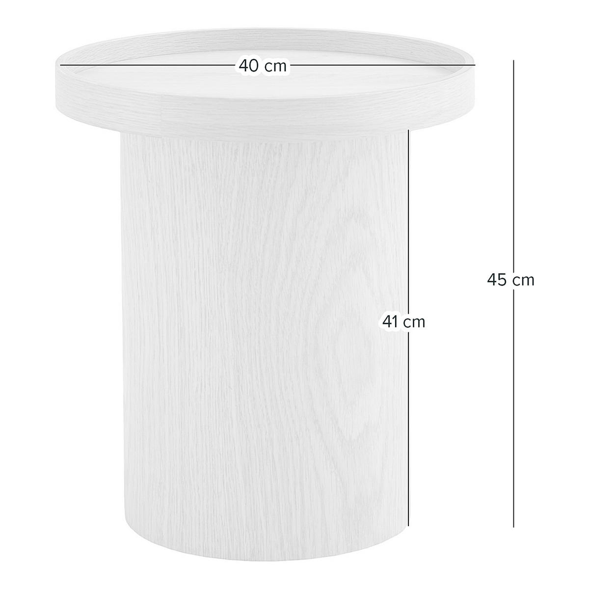 BEISTELLTISCH - Eichefarben, Holzwerkstoff (40/40/45cm) - home24