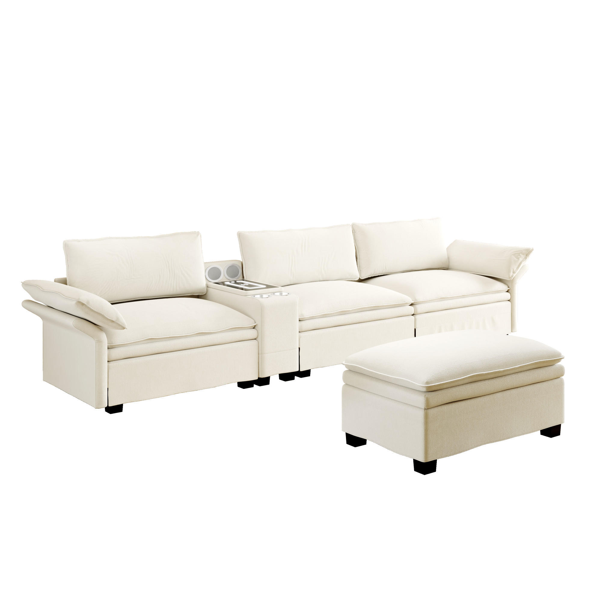 Okmyhome Ecksofa Beige 315x70 cm