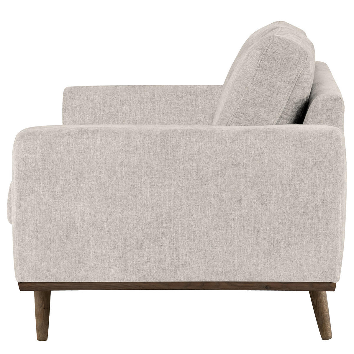 SESSEL - Eichefarben/Grau, Eichenholz/Textil (122/81/88cm) - home24