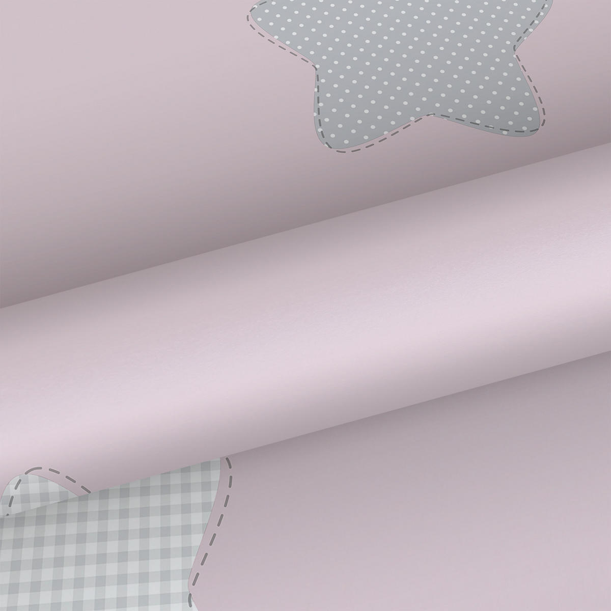 TAPETE Sterne 53 cm x 10 m - Pink, Papier (53/0.1cm) - Sanders & Sanders