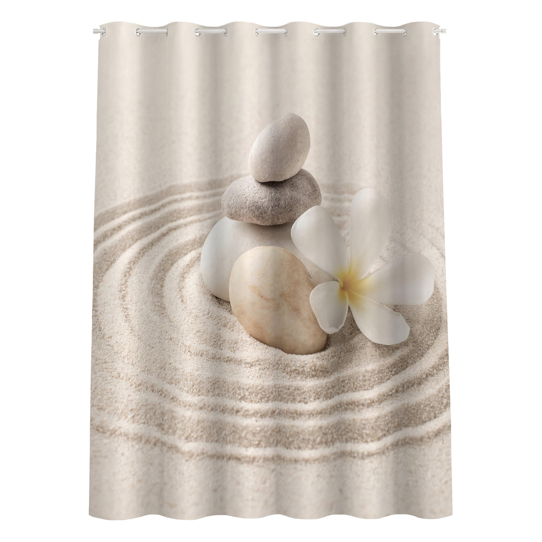 Bilderwelten Duschvorhang Beige 180x180 cm