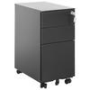 AKTENSCHRANK schwarz Bolsena - Schwarz, Metall (30/60/50cm) - Beliani