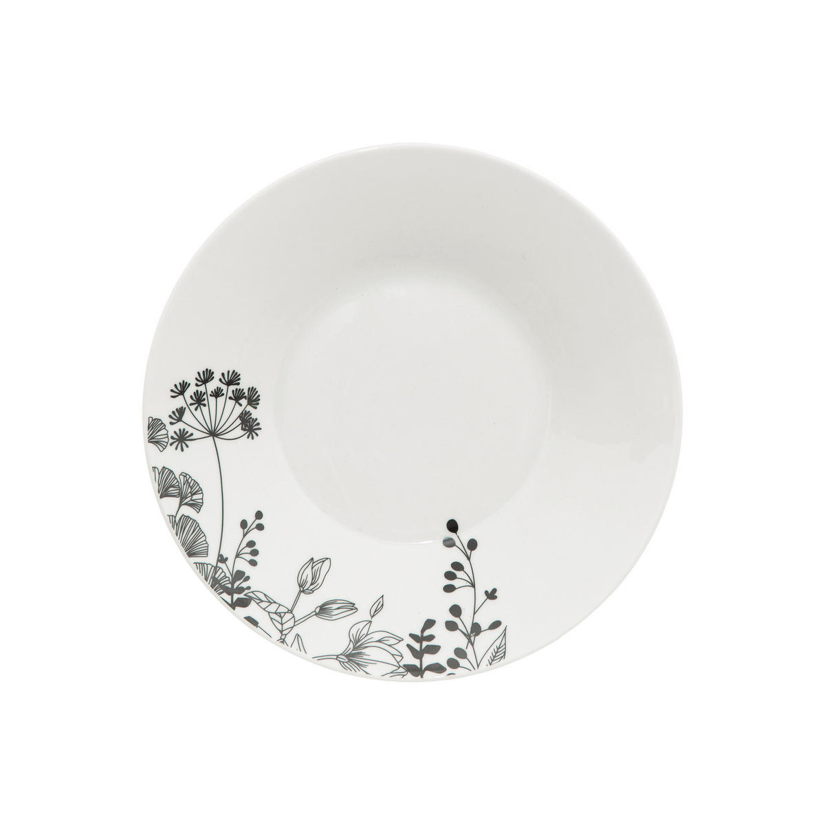 PORZELLANSERVICE für 6 Personen White Floral Weiß 26,5/2,9/26,5 cm - Weiß, Keramik (2.9cm) - Secret de Gourmet