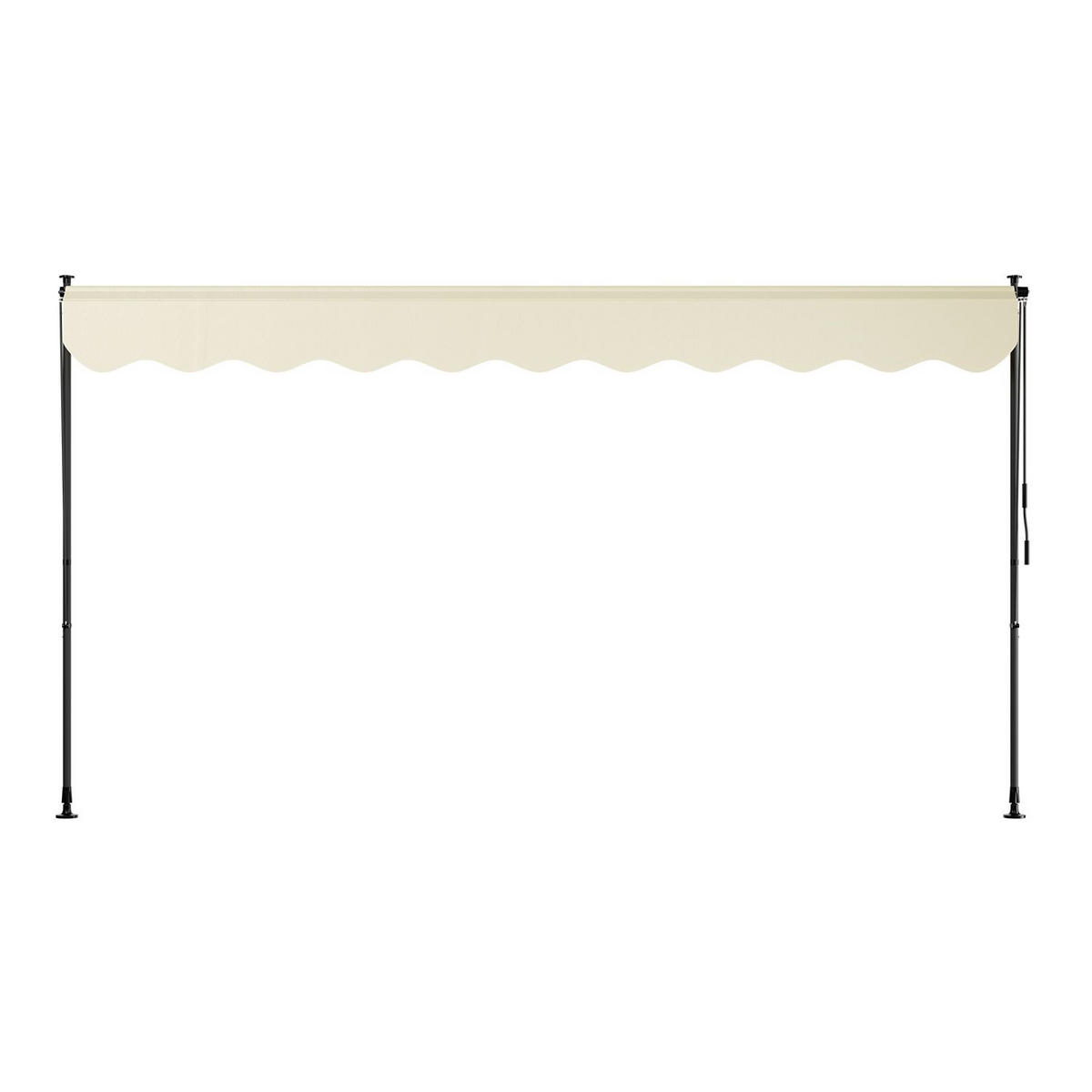 KLEMMMARKISE Kapstadt beige 350x120 cm - Beige, Textil (350/200/120cm) - Juskys