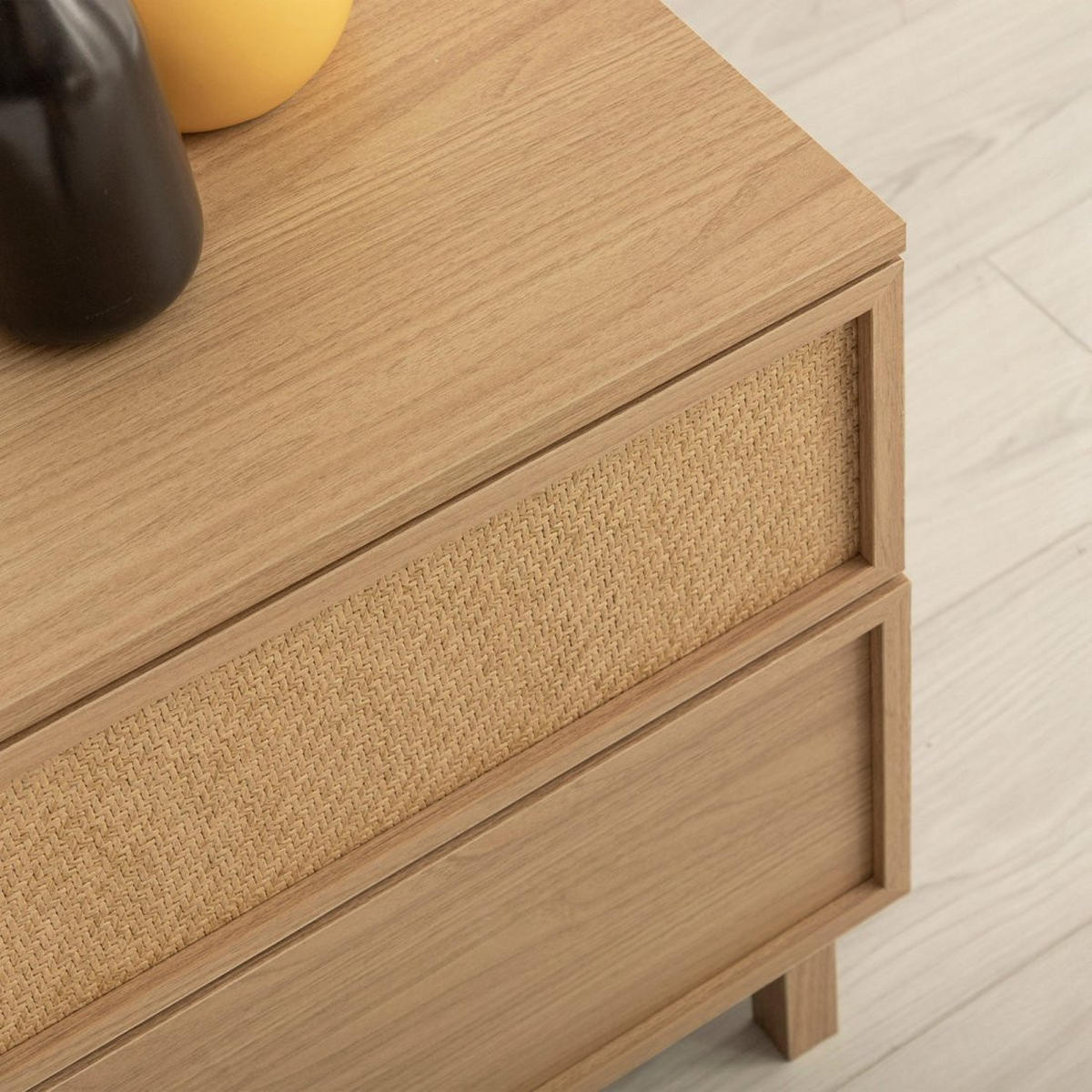 NACHTTISCH 2 SCHUBLADEN Bora Natürlich 48 cm x 55 cm - Naturfarben, Holzwerkstoff (48/55/39cm) - Klast Home