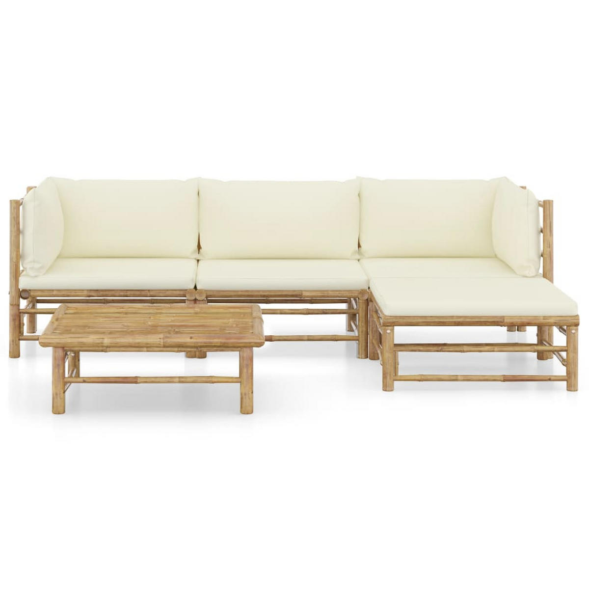 GARTENSET Rennhack 5-teilig - Weiß, Naturmaterialien - Nettlife