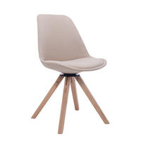 BESUCHERSTUHL Perth Stoff Creme Eckig - Creme, Textil (48/84/56cm) - DELUKE