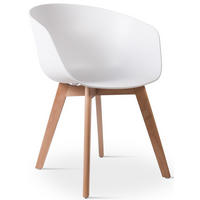 STUHL Polypropylen Weiß - Weiß, Kunststoff (55/76/56cm) - Nordlys
