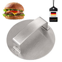 BURGERPRESSE, silber, Edelstahl - Edelstahlfarben, Metall (18/6/18cm) - bremermann