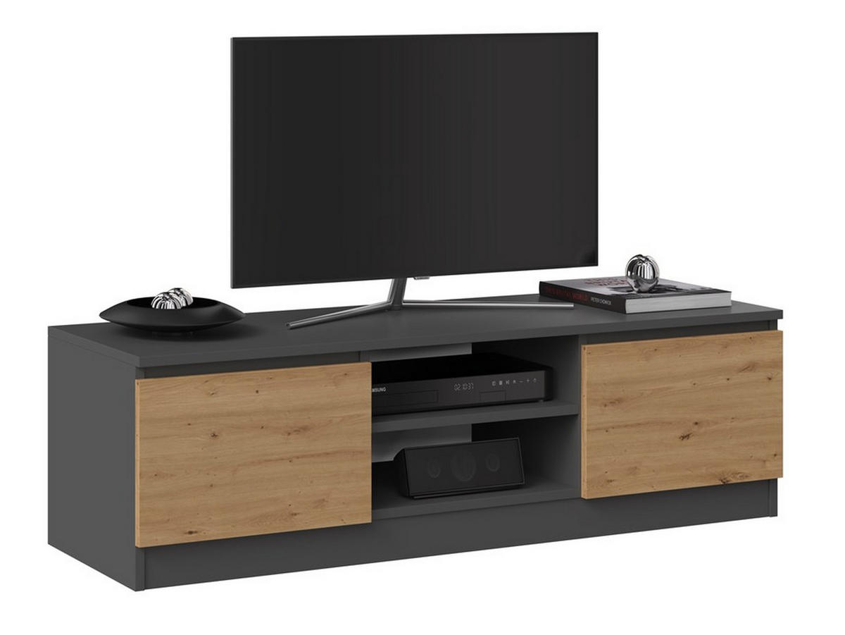 TV SKRINKA - antracitová, kompozitné drevo (120/36/40cm) - RAUMHIRSCH FURNITURE