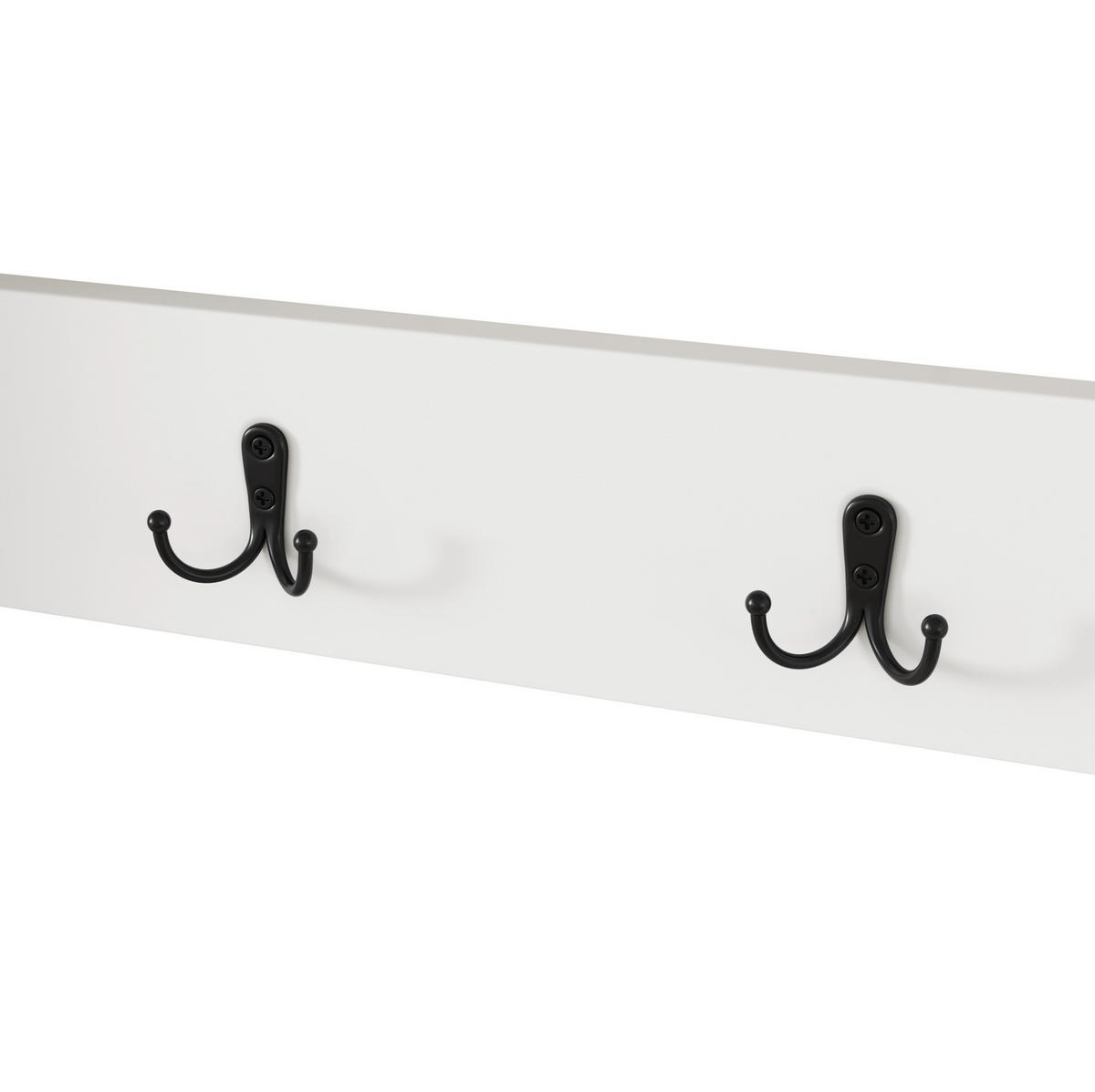 SCHUHSCHRANK 70/165/25 cm Weiß aus Spanplatte mit 8 Haken - Weiß, Holzwerkstoff (70/163/25cm) - OKMYHOME