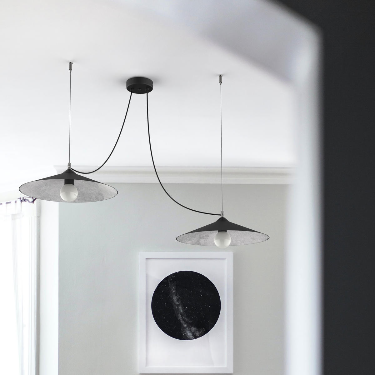 HÄNGELEUCHTE - Weiß, Metall (40/40/9cm) - Lumicom