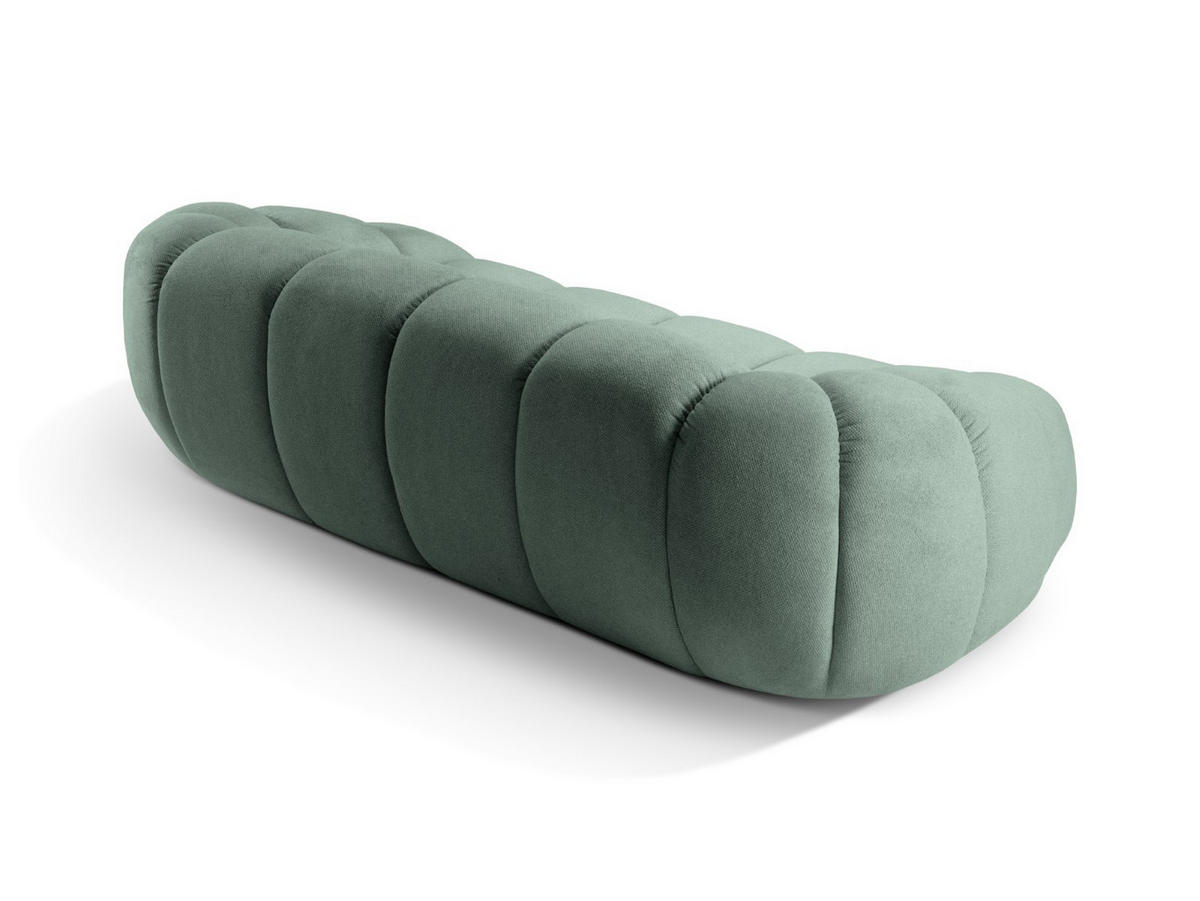 SOFA Diana aus Strukturierter Samt minze 3 Sitzplätze - Mintgrün, Textil (114/72/234cm) - Micadoni