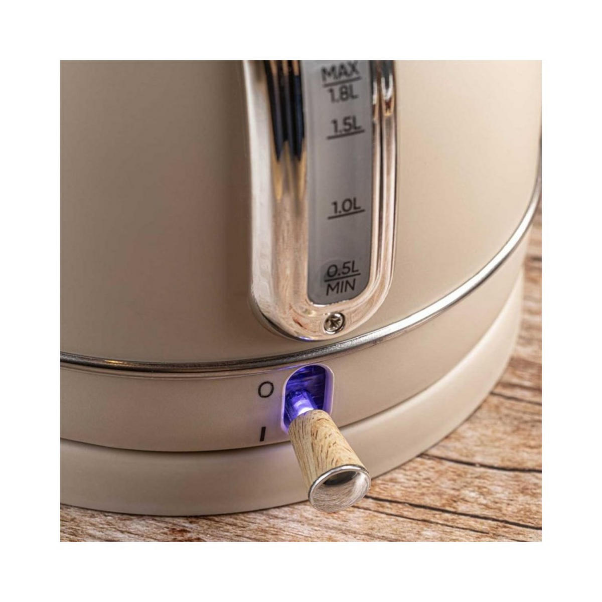 WASSERKOCHER ELEKTRISCH Creme 22/18/25 cm KB7906 - Creme, Metall (18/25/22cm) - Klausberg 