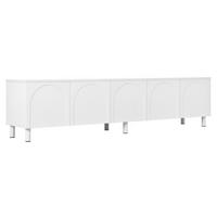TV-ELEMENT180X38X45CM Weiß 5Türen Metallfüße Stauraum Kabeldurchlass - Weiß, Holz (43.99/19.99/102.49cm) - Raelunyi