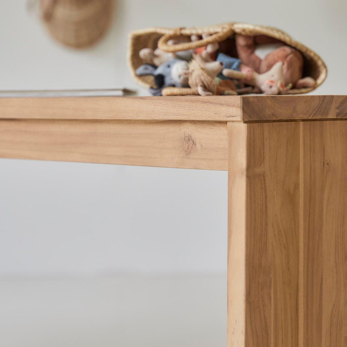 KINDER-SCHREIBTISCH Eden Natur aus Teak - Naturfarben, Holz (160/74/60cm) - Tikamoon