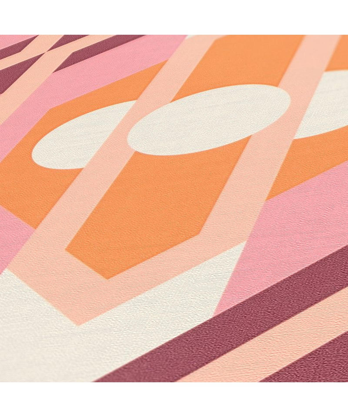 VLIESTAPETE Orange 53/850 cm - Pink, Textil (53/1cm) - KUNSTLOFT