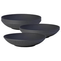 SCHALE FLACH Manufacture Rock schwarz ø 23,5 cm 6er Set - Schwarz, Keramik (23.5cm) - Villeroy & Boch