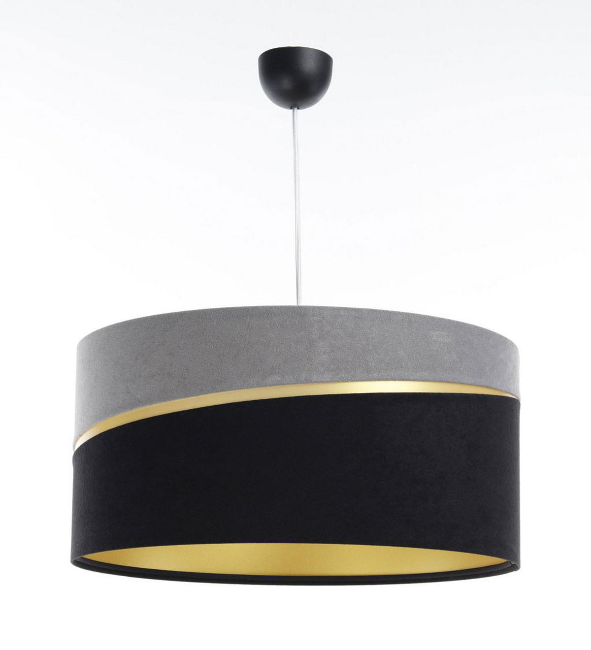 HÄNGELEUCHTE Grau 30/20 cm - Schwarz/Grau, Kunststoff (30/0.4/20cm) - ONZENO