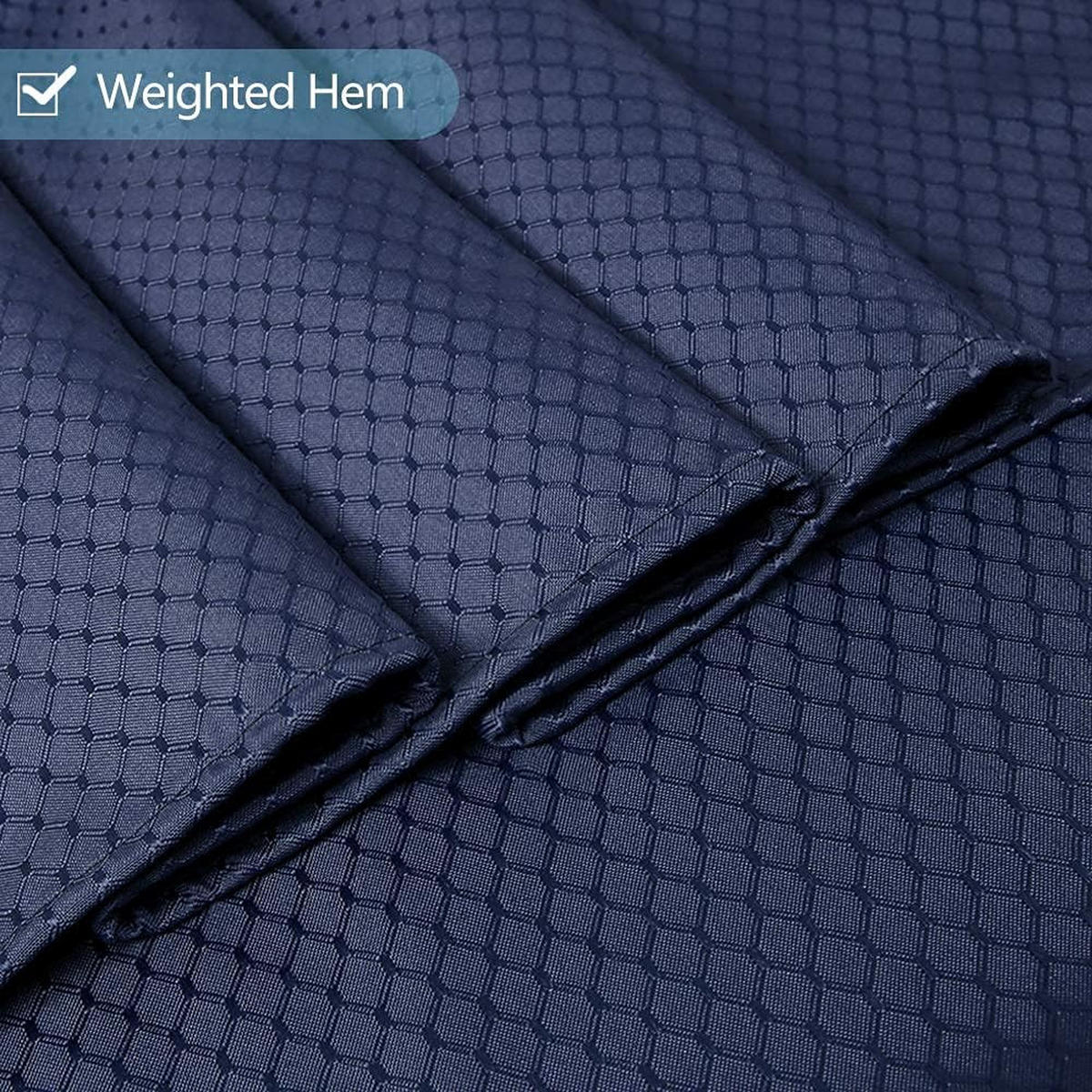 DUSCHVORHANG Blau Polyester mit Haken - Blau, Textil (180/120cm) - MCBOSON