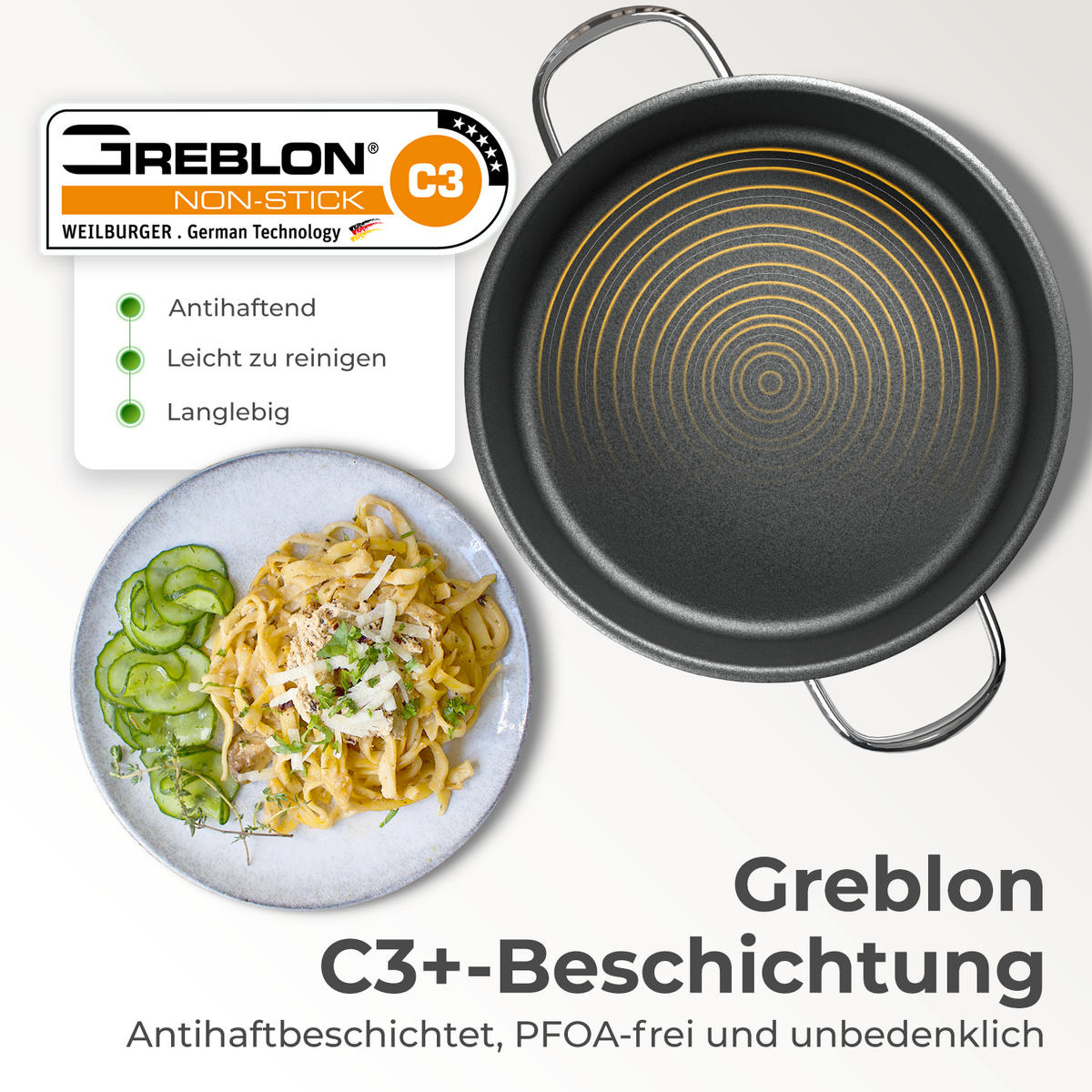 PFANNE Servierpfanne 28 cm Edelstahl - Edelstahlfarben, Metall (40/29/9cm) - KLAMER