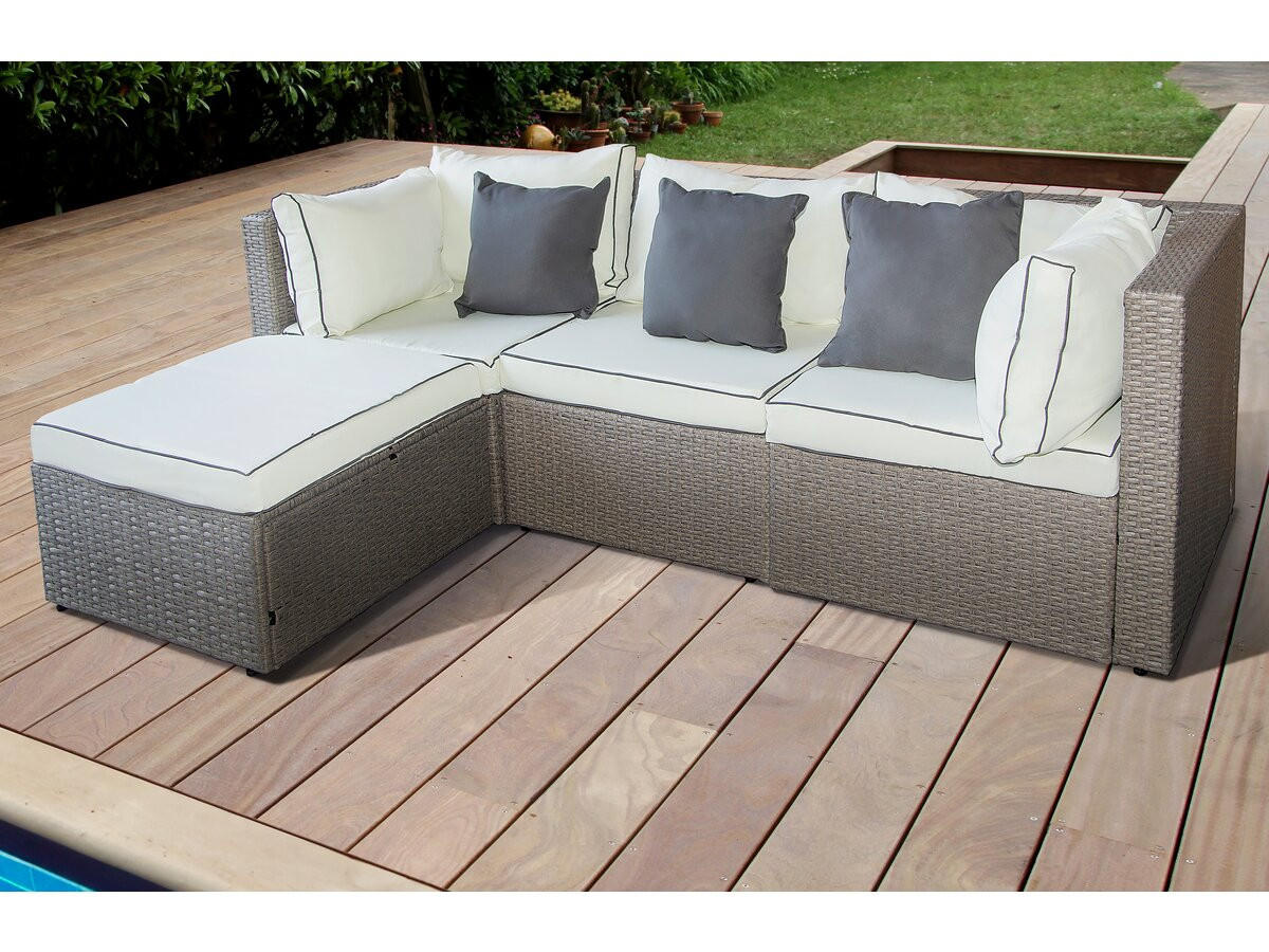 GARTENSITZGRUPPE kuba Ekru - Beige, Kunststoff - Habitat Garten