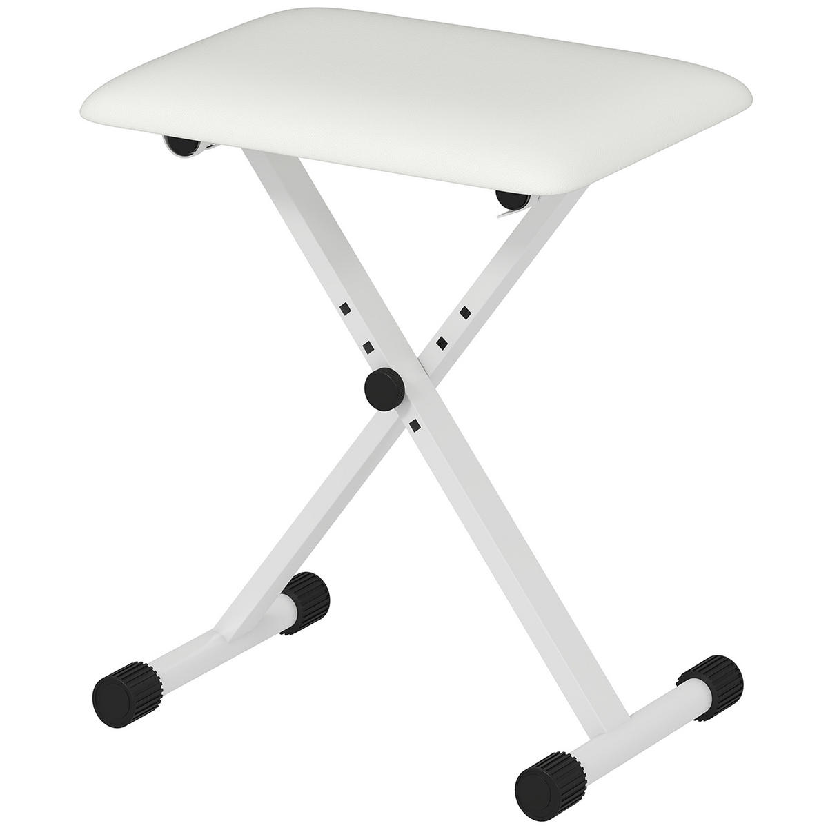 HOCKER DE-16441 klappbar & höhenverstellbar Weiß - Weiß, Metall (29/47/39cm) - ComfortXL