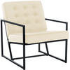 SESSEL Samt creme - Creme/Schwarz, Textil/Metall (63/79.5/83cm) - CLP