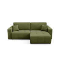 ECKSOFA Augusto - Grün, Holzwerkstoff/Textil (244/149cm) - Fun Möbel