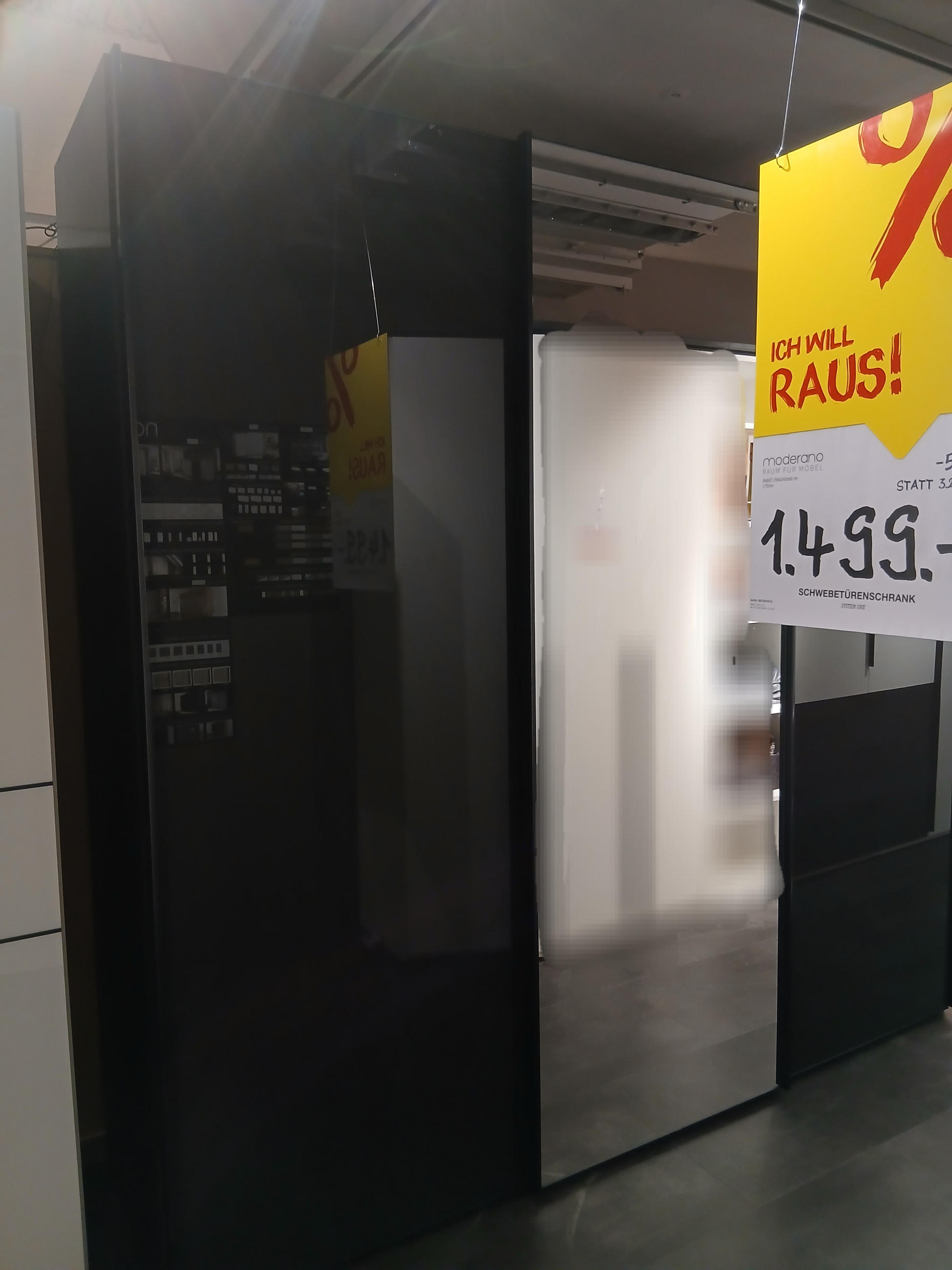 Schwebetürenschrank SYSTEM ONE B298/H240/T68cm - Moderano