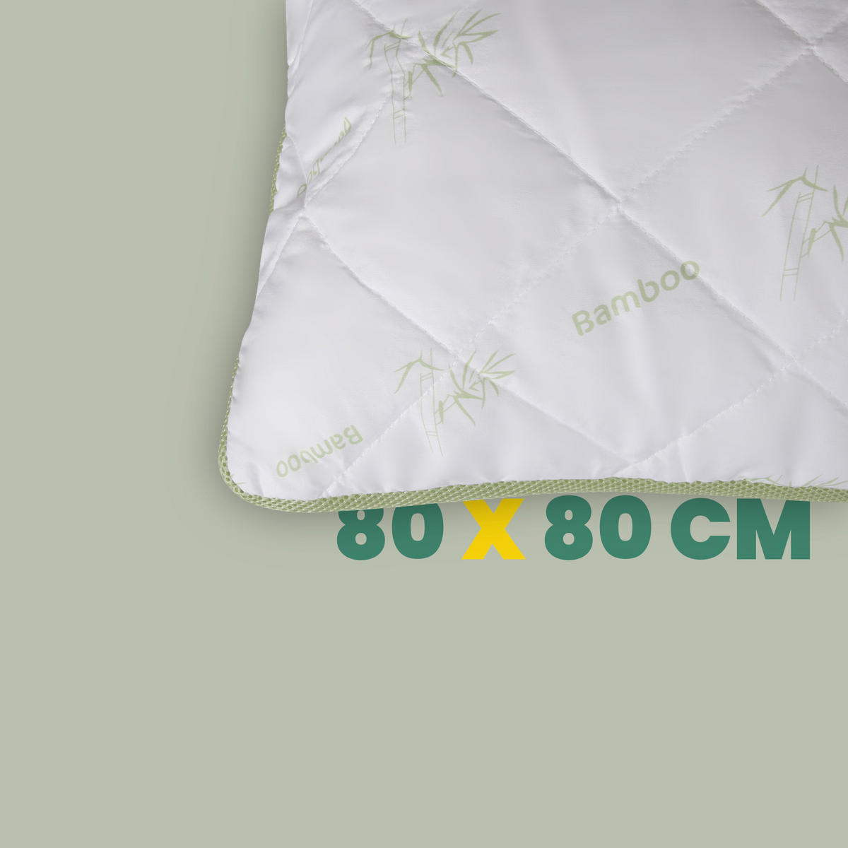 KOPFKISSEN Bamboo-Mesh 80 x 80 cm - Weiß, Textil (80/80cm) - Bestlivings