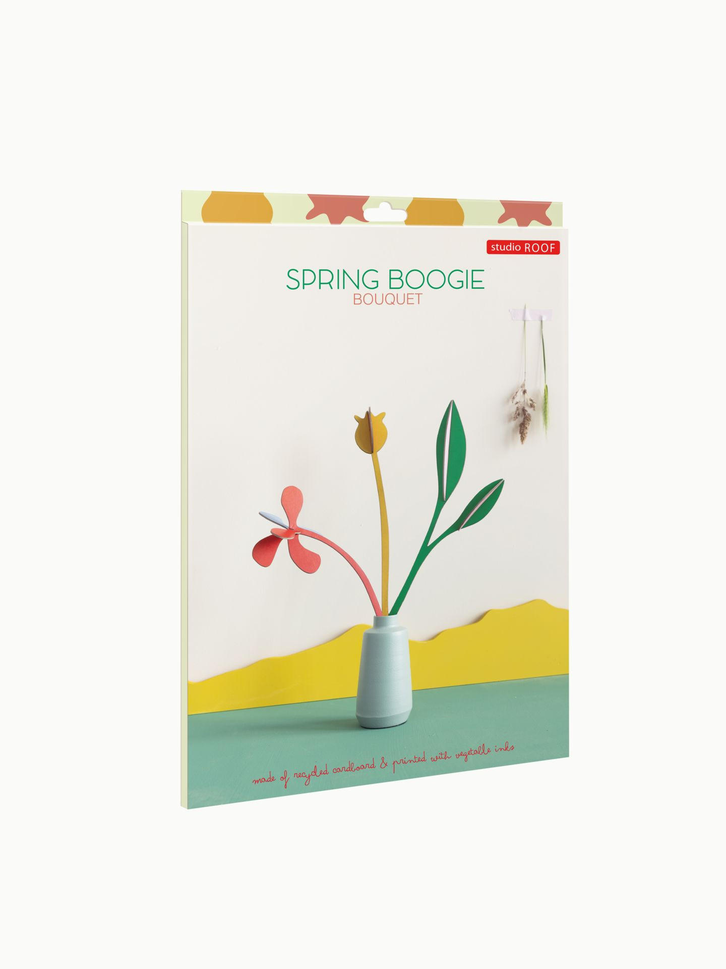 DEKOFIGUR Minimalistische Blüte 8/27 cm - Multicolor, Wellpappe (8/27/8cm) - KUNSTLOFT