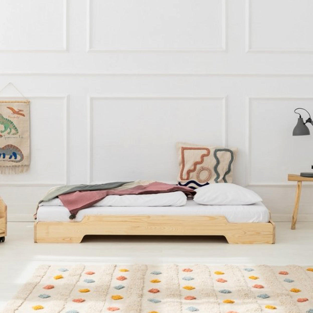 POSTEĽ 90/200 Lola Prírodné drevo - hnedá, drevo (90/200cm) - Petits-meubles