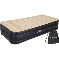 LUFTBETT Luftmatratze selbstaufblasend 196 x 97 x 47 cm mit integrierter Pumpe - Beige/Schwarz, Kunststoff (97/196cm) - Avenli