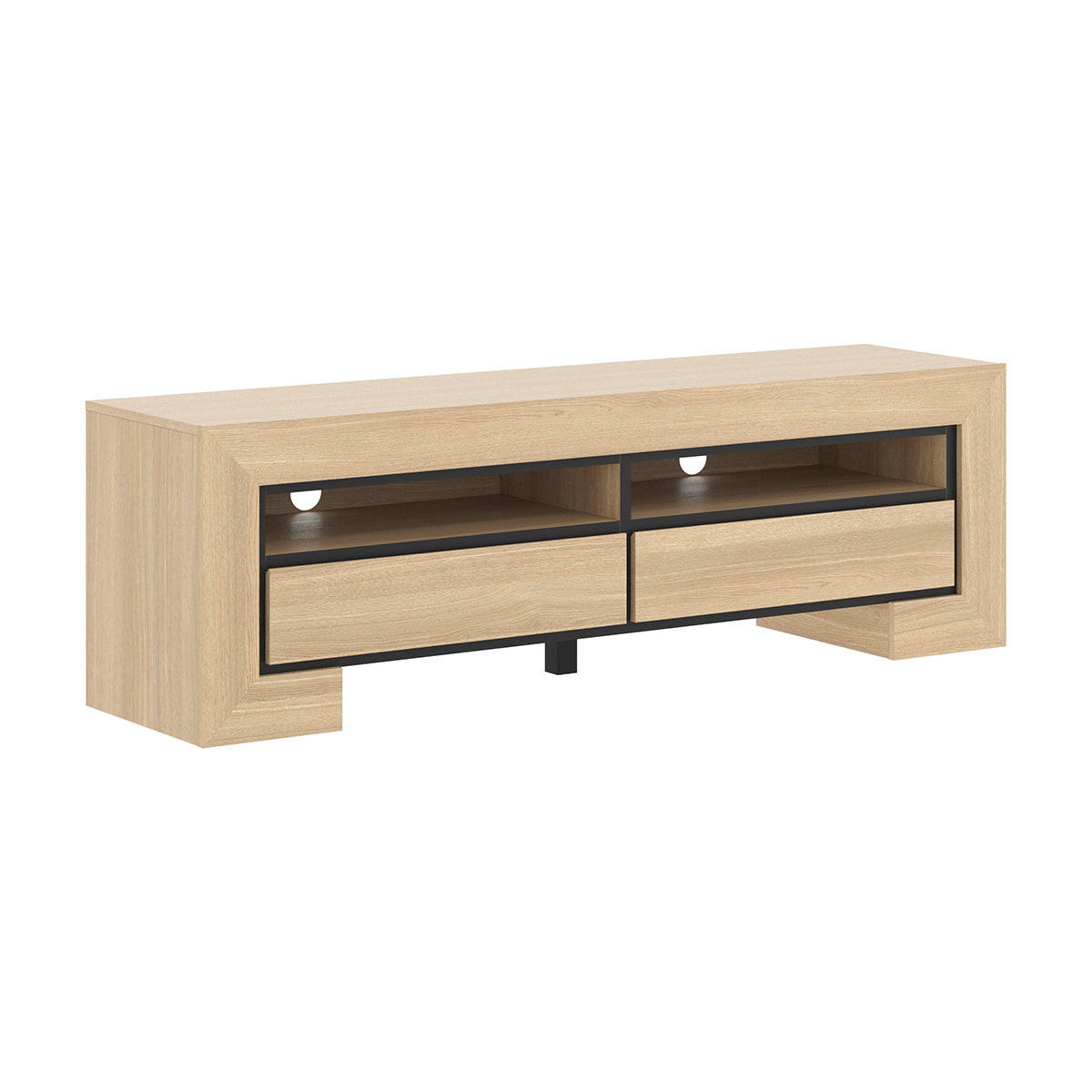 TV-MÖBEL Lucius Holz und Schwarz - Schwarz, Holzwerkstoff (160/50.5/41cm) - Petits-meubles