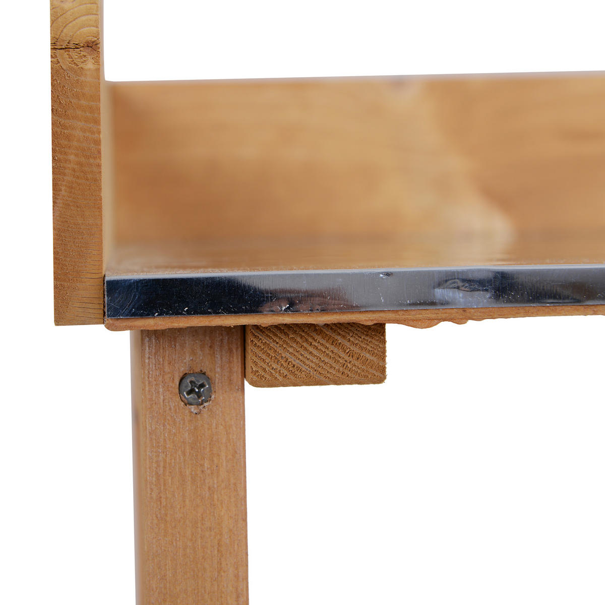 PFLANZTISCH Gärtnertisch Blumentisch mit Metall Arbeitsfläche Garten Holz Natur - Fichtefarben, Holz (76/37/89cm) - Outsunny