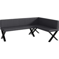ECKBANK PETER_X - Grau, Leder (142/196cm) - Meblini