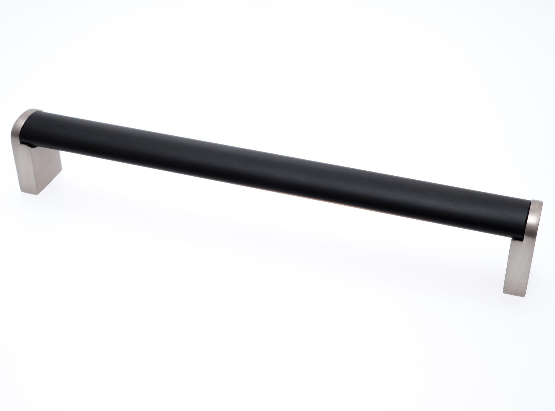 MÖBELGRIFF BA 192mm Schrankgriff BiColor Küchengriff Schwarz & Edelstahloptik - Schwarz, Metall (2/3/20cm) - Livingpoint24
