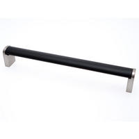 MÖBELGRIFF BA 192mm Schrankgriff BiColor Küchengriff Schwarz & Edelstahloptik - Schwarz, Metall (2/3/20cm) - Livingpoint24