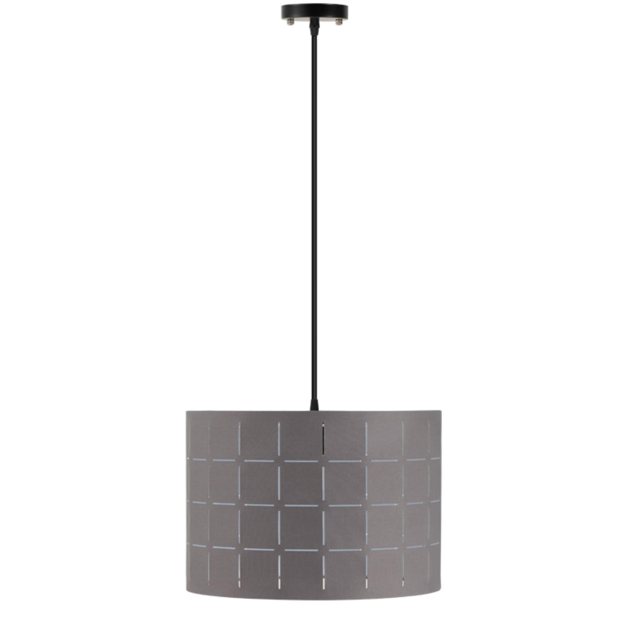 PENDELLEUCHTE LORAN, Schwarz/Grau - Schwarz/Grau, Textil (36/36/36cm) - KONSIMO®