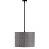PENDELLEUCHTE LORAN, Schwarz/Grau - Schwarz/Grau, Textil (36/36/36cm) - KONSIMO®