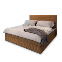 POSTEL BOXSPRING PISA 140x200 cm, s matrací a úložným prostorem, měděná - měděná, kompozitní dřevo/textil (140/200cm) - MASSENO