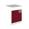 FRONTBLENDE R-Line Rot Hochglanz 60 cm ohne Arbeitsplatte - Bordeaux/Rot, Holzwerkstoff (60/57.2/1.6cm) - Vicco