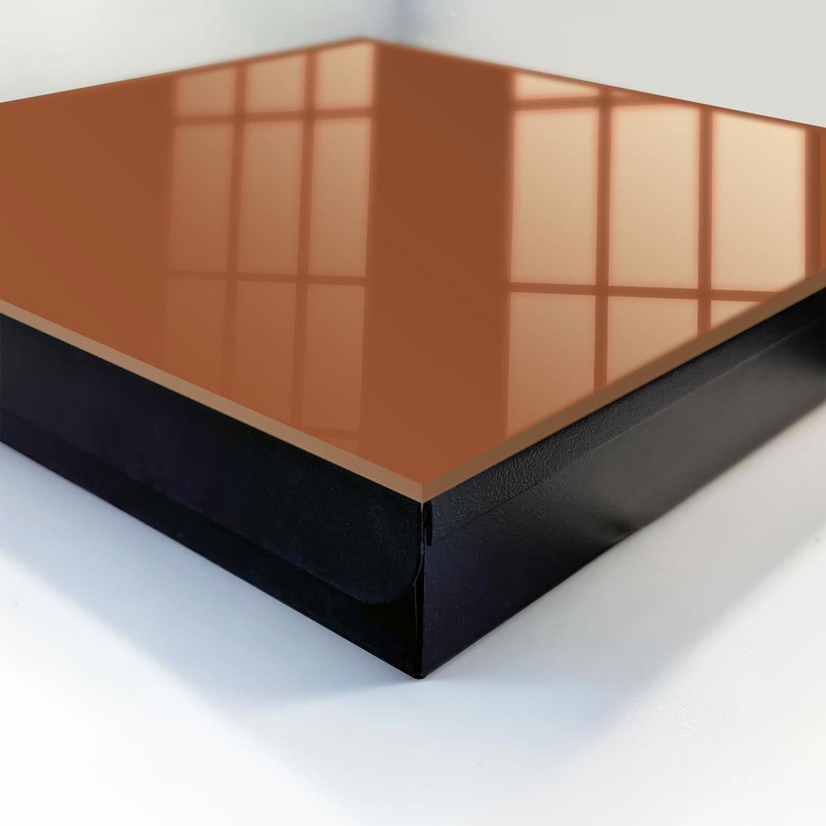 SCHLÜSSELBOX Schwarz 30x30 cm- Türöffnung nach rechts - Dunkelorange - Orange, Metall (30/30/5cm) - TULUP