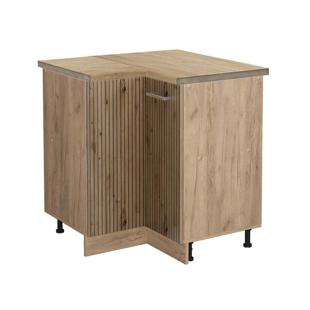 ECKUNTERSCHRANK R-Line Artisan-Eiche 75.6 cm , AP Eiche - Eichefarben/Eiche Artisan, Holzwerkstoff (75.6/81.6/60cm) - Vicco
