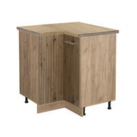 ECKUNTERSCHRANK R-Line Artisan-Eiche 75.6 cm , AP Eiche - Eichefarben/Eiche Artisan, Holzwerkstoff (75.6/81.6/60cm) - Vicco