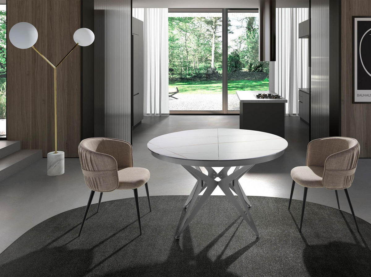 STUHL Stuhl aus braunem Stoff 58/58/77 cm - Schwarz/Braun, Textil (58/77/58cm) - ANGEL CERDA